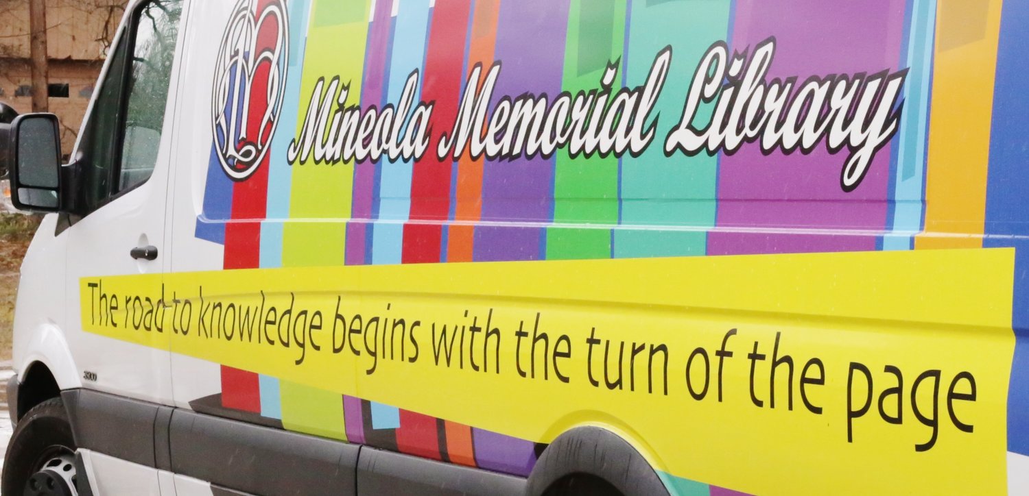 The bookmobile is one of the most identifiable vehicles in Mineola.
